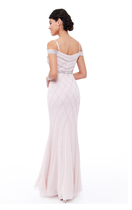 Sequinned Dress (Blush-Size 12) Prom, Ball, Wedding Guest, Races, Formal Event, Races, Cocktail, Prom