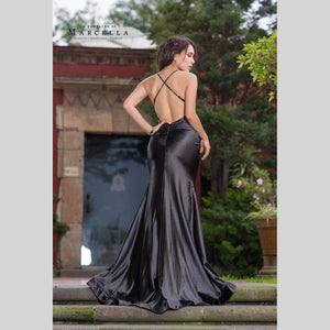 Fishtail Backless Dress  (Black) Cruise, Formal, Black-Tie, Ball, Prom, Wedding Guest