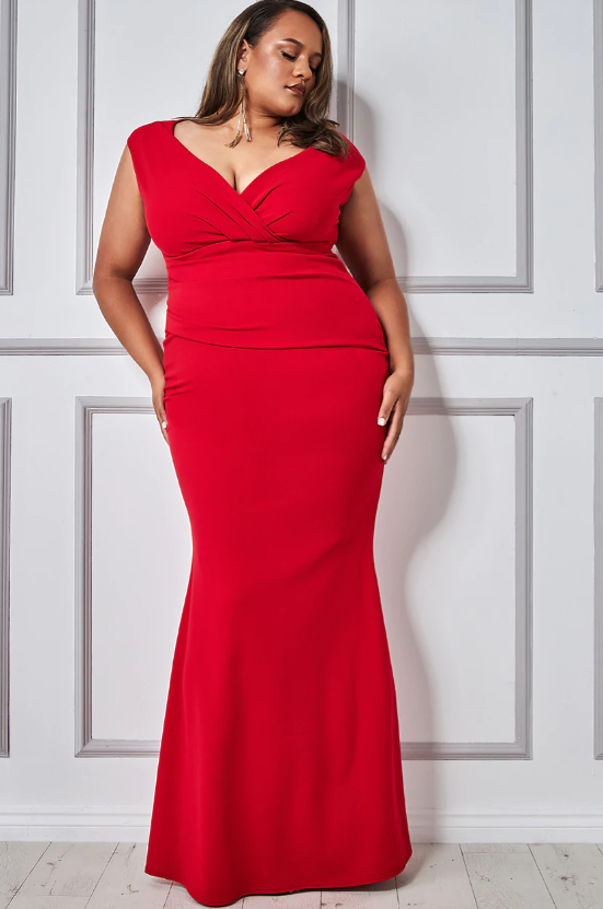 Plus Size Dress (Red-Size 20) Prom, Cruise, Ball, Black-Tie,