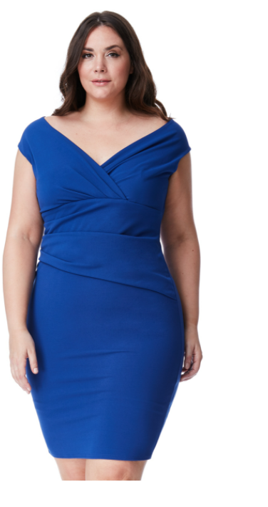 Plus Size Dress (Royal Blue) Mother of the Bride, Wedding Guest, Races, Formal Event