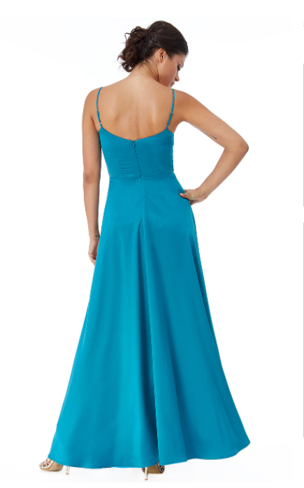 Side Split Dress (Teal-Size 6) Prom, Ball, Wedding Guest, Races, Formal Event, Races, Cocktail, Prom