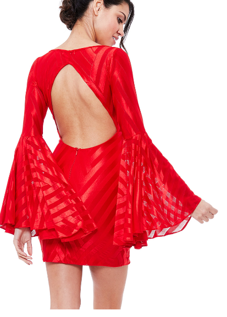 Abba Style Dress  (Red) Cruise, Formal, Black-Tie, Ball, Prom, Wedding Guest