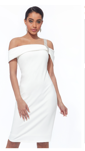 Diamanatee Dress Cream Size 8 Wedding Guest Races Formal Event