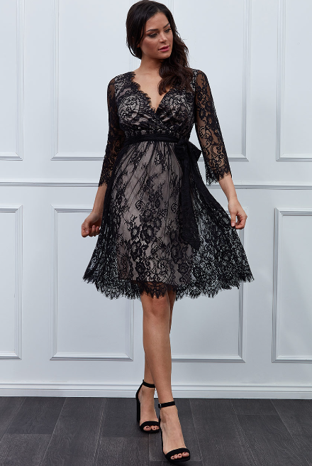 Lace Dress (Black-Size 8) Wedding Guest, Races, Formal Event, Races, Cocktail, Prom